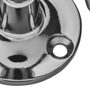 Detailaufnahme: SOTECH 3-fach Drehhaken TROMSO, schwarz verchromt, Garderobenhaken.