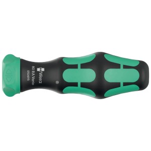 Wera Handhalter-Set 80 RA Vario, 7-teilig. Schraubendreher mit grün-schwarzem Griff.