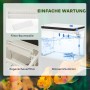 PawHut Aquarium Filtersystem, Glas, ABS, weiß, 48L. Details zu Filter, Wasserzirkulation und einfacher Wartung.