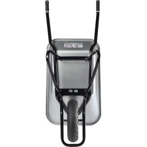 Haemmerlin Schubkarre Clipso, 120 l, verzinkt, mit Luftrad und schwarzem Gestell.