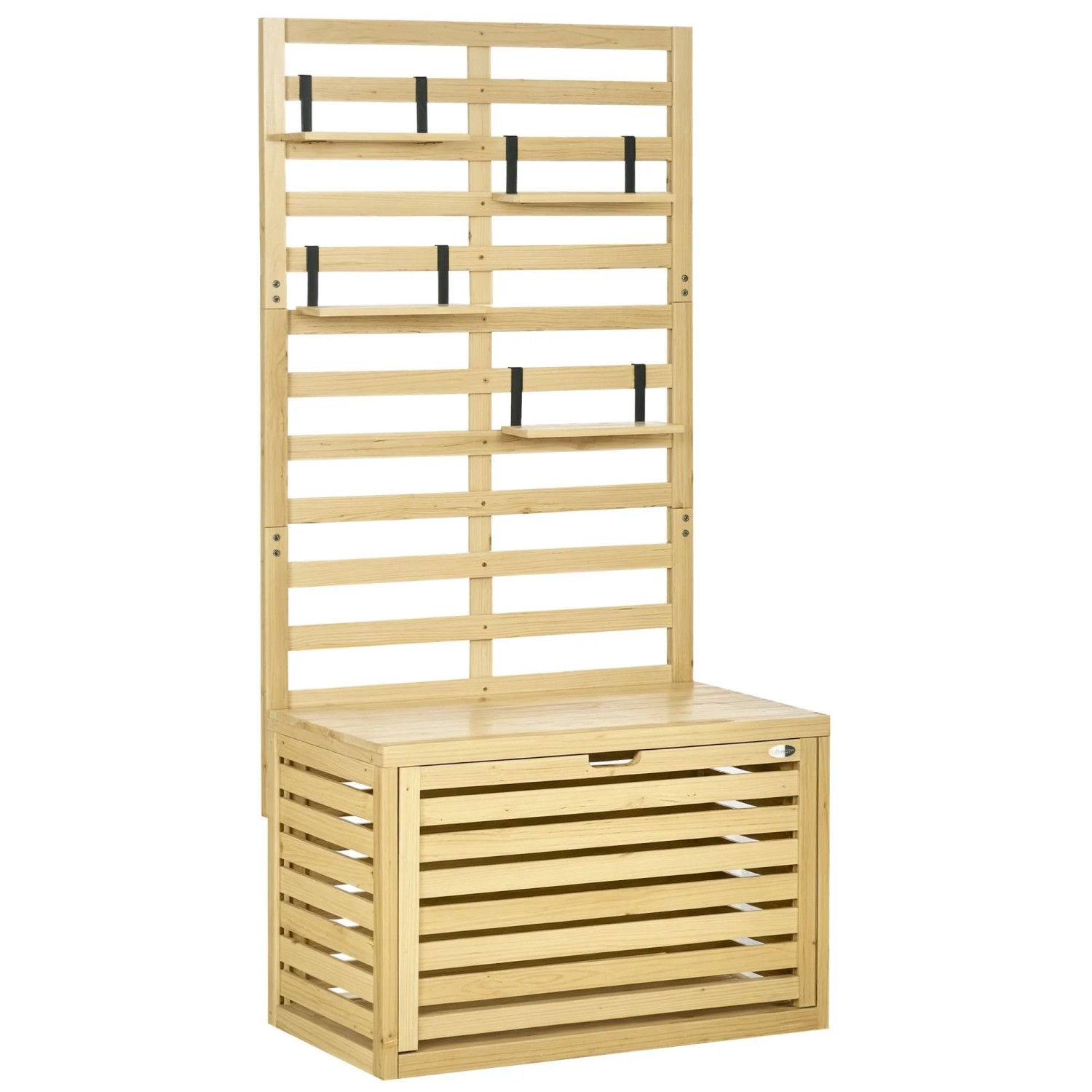 Outsunny Aufbewahrungsbox mit Rankhilfe 80 x 45 x 160 cm