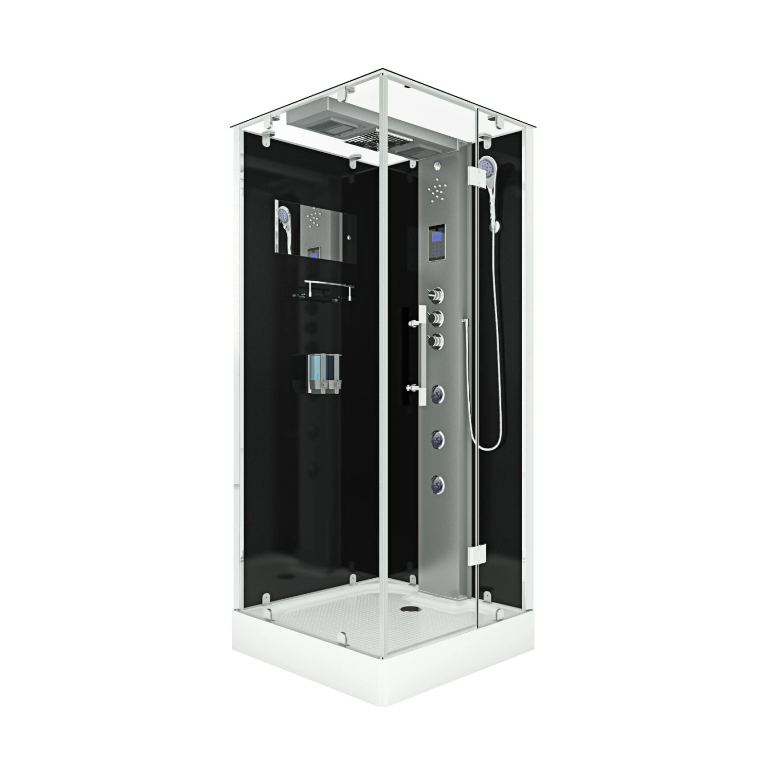 AquaVapore Duschkabine Komplettdusche D38-03R1-EC Fertigdusche Dusche 80x80 cm