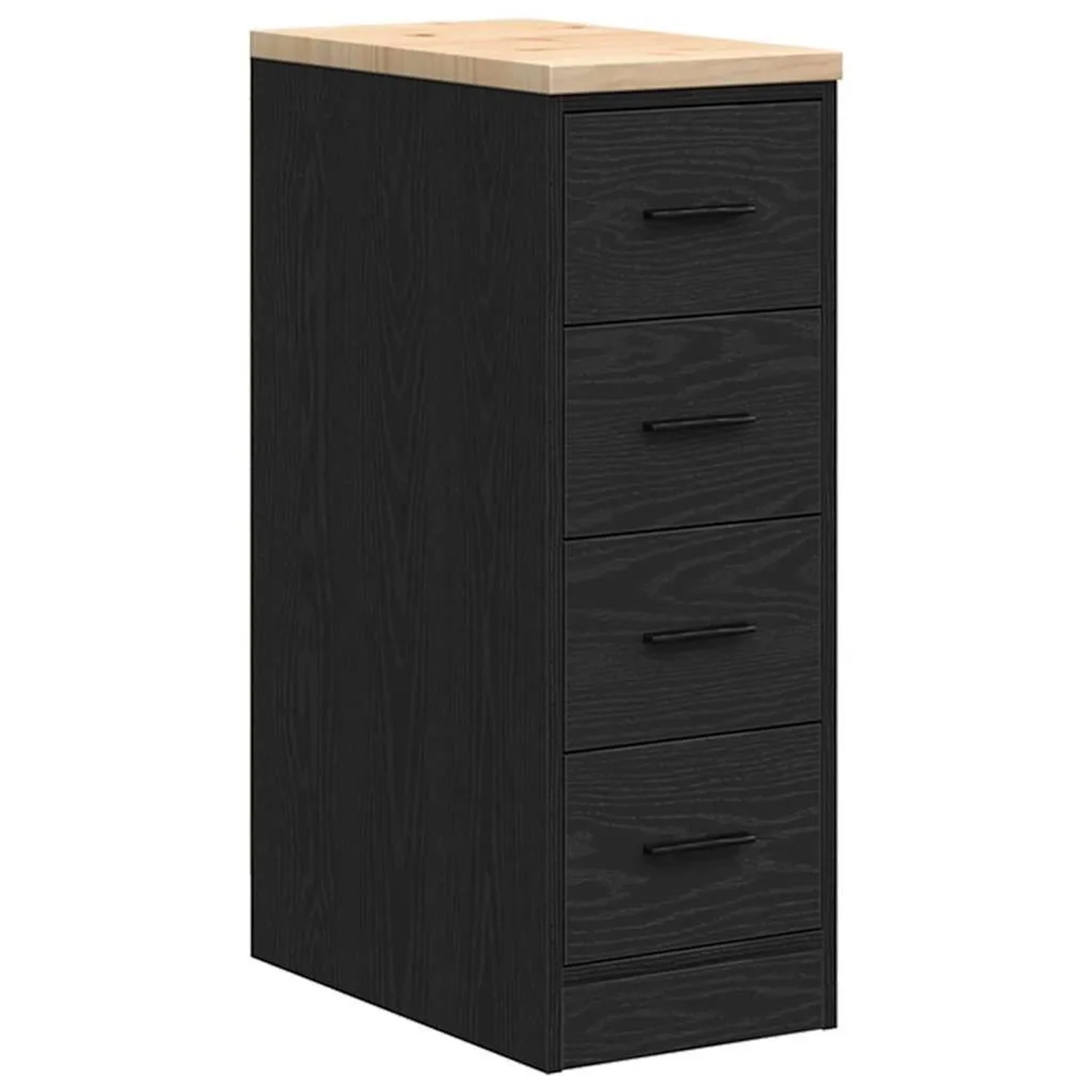 vidaXL Garagen-Aufbewahrungsschrank Schwarz Massivholz Kiefer 860581