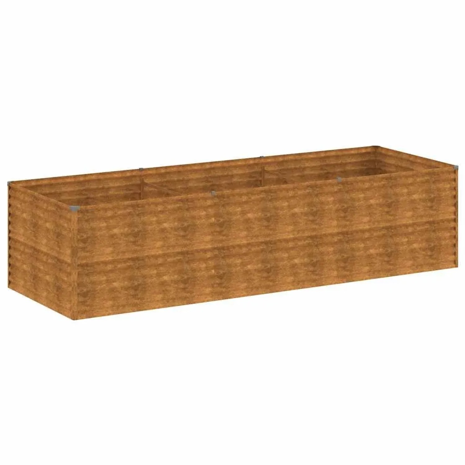 DELUKE Hochbeet Aus Cortenstahl AKSEL Unten Offen Hochbeet Metall Pflanzenbeet Metall Metall Blumenbeet Gemüsebeet 290x100x69cm