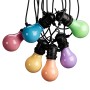 Konstsmide LED-Lichterkette Pastell, 10 farbige Lampen, Dimmer, für Außen, 14,5m
