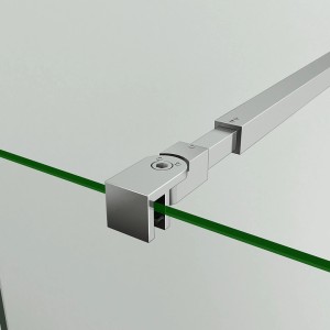 Duschparadies Stabilisierungsstange Ausziehbar 73-120cm Stabilisator Für 6-10mm Glas Walk-in Dusche Glas Seitenwand Chrom