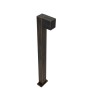 QAZQA Baleno Stehleuchte für Außen, Antikgold, 80cm, IP44. Industrielle Gartenleuchte.