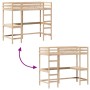 vidaXL Hochbett mit Schreibtisch 90x190 cm Massivholz Kiefer 842858_7