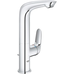 Grohe Eurostyle Waschtischarmatur L-Size in Chrom, Einhandmischer für Waschbecken mit hohem Auslauf.