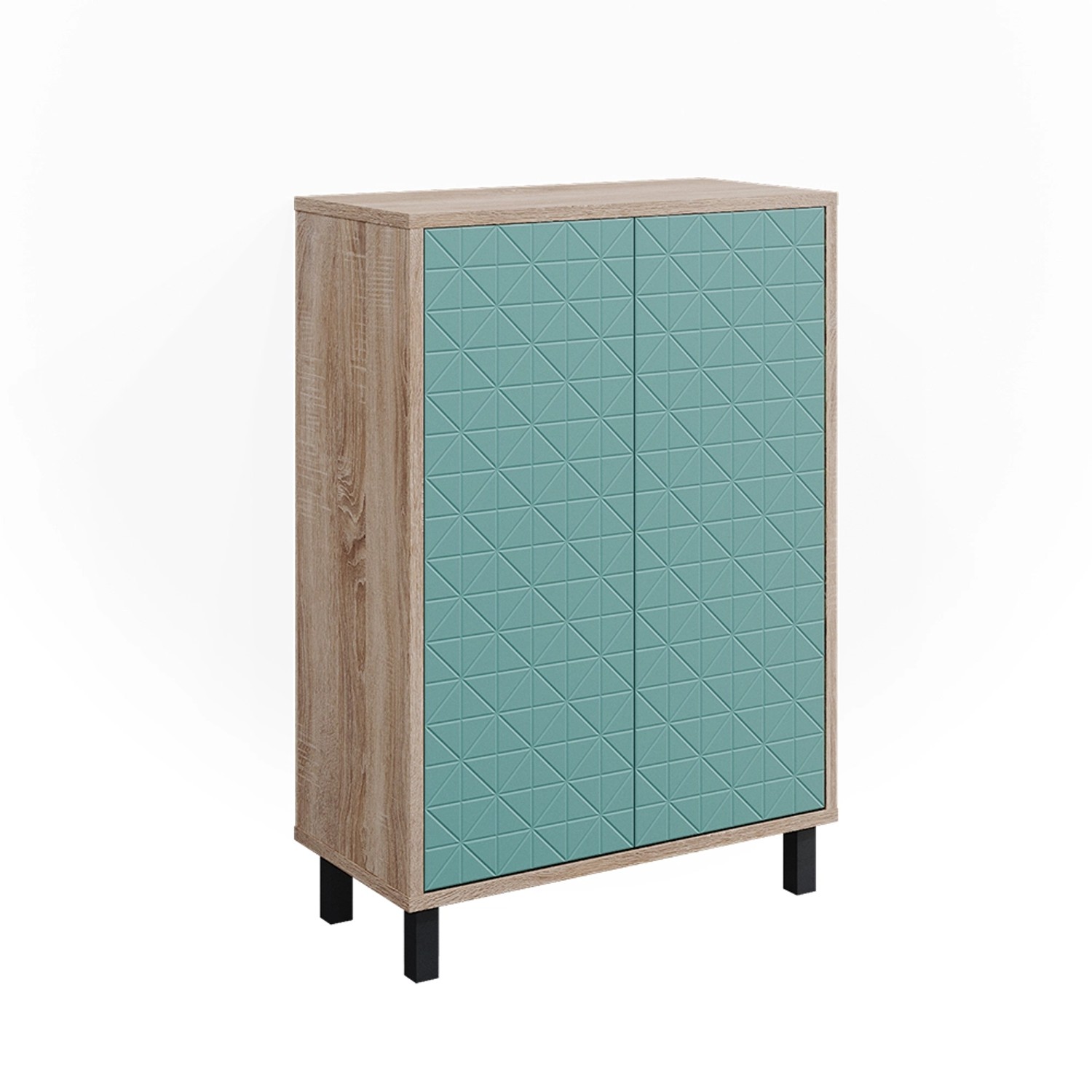 Vicco Midischrank Agasta Mintgrün/Sonoma 56 x 83 cm günstig online kaufen
