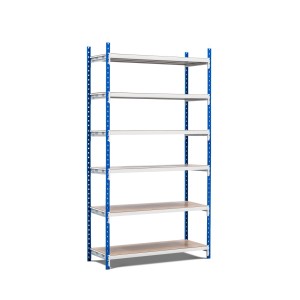 PROREGAL Fachbodenregal Maximus Pro, 7 Ebenen, blau-grau, für schwere Lasten.