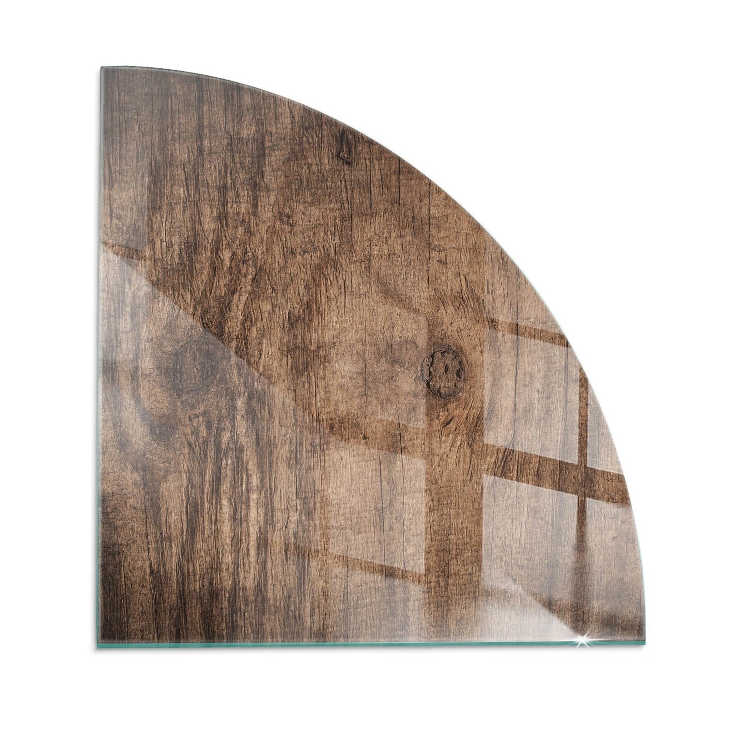 Tulup Glasplatte für Kamin Natürliches Holzmuster Kamin Glasplatte Quartal günstig online kaufen