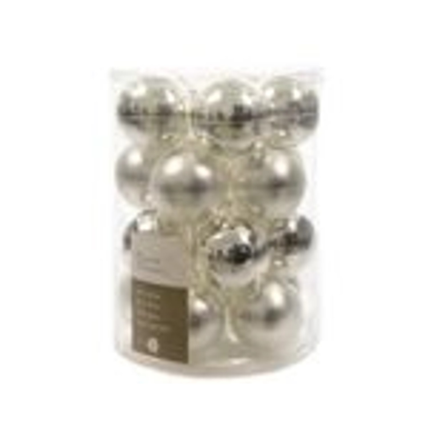 Kaemingk Weihnachtsbaumkugeln Glas 6 cm 20 Stueck Silber Glanz