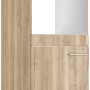 Optifit Hochschrank Erik290 für Backofen und Kühlschrank, 60 cm, Wildeiche Dekor.