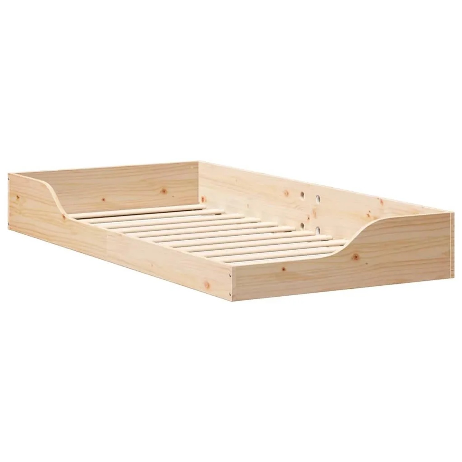 vidaXL Bettrahmen Braun 75 x 190 cm Massives Kiefernholz 873397