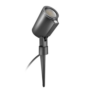 Steinel LED-Bodenstrahler Spot Garden SC 24 V, anthrazit, mit Bewegungsmelder und Erdspieß für Garten.