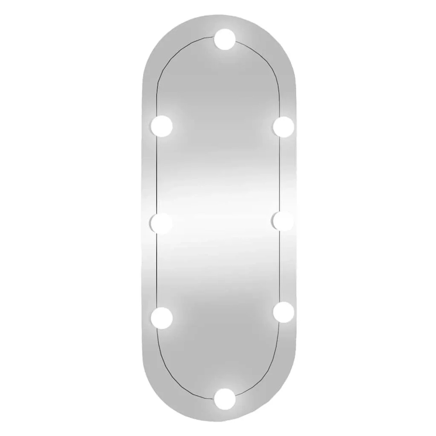 vidaXL Wandspiegel mit LED-Leuchten 30x70 cm Glas Oval 3189161 günstig online kaufen