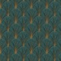 Erismann Vliestapete Elle Decoration 4 Avantgarde Petrol mit Art Deco Fächer-Muster.