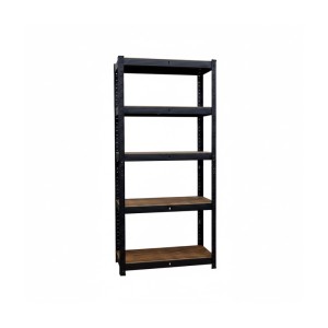 Relaxdays Schwerlastregal Stahl MDF Schwarz Braun 875 kg 150 cm x 75 cm x 30 cm 9,4 kg