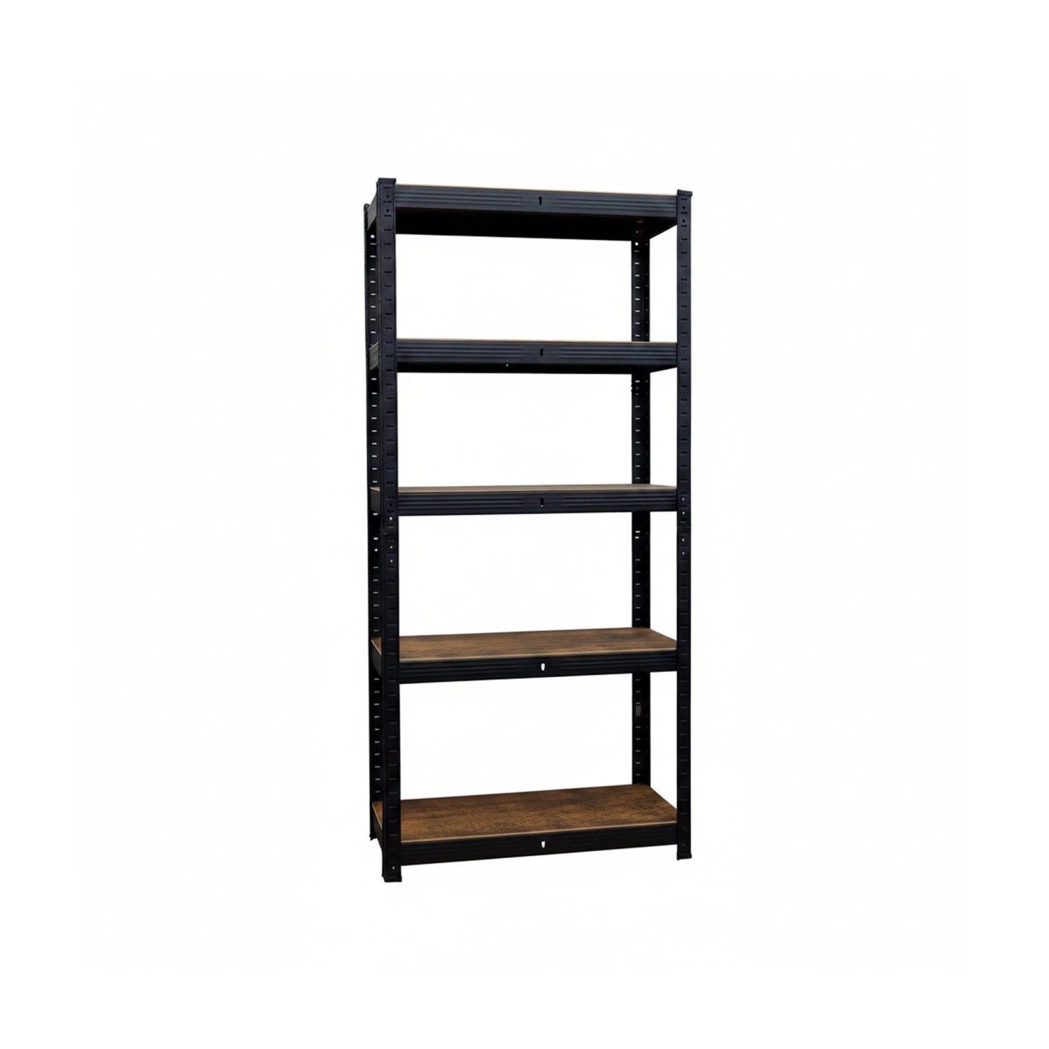 Relaxdays Schwerlastregal Stahl MDF Schwarz Braun 875 kg 150 cm x 75 cm x 30 cm 9,4 kg