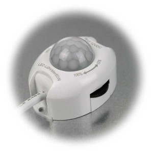 world-trading-net Inline Bewegungsmelder-Dimmer für LED-Lampen, weiß.