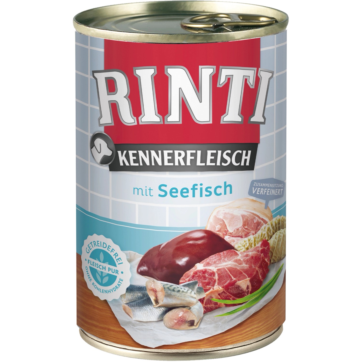 Rinti Hunde-Nassfutter Kennerfleisch Seefisch 400 g