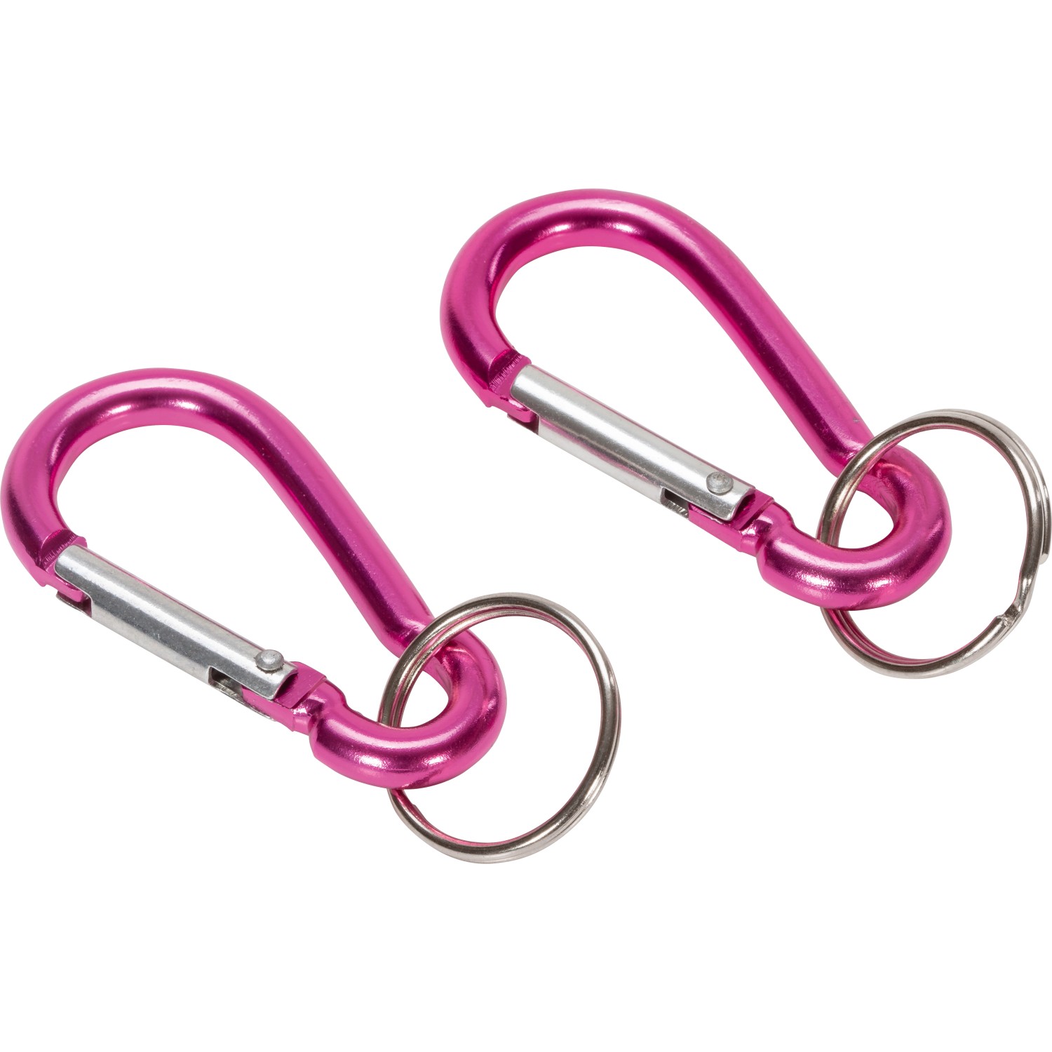 Karabinerhaken Aluminium 50 mm Pink 2 Stück