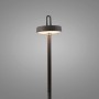 Schwarze LED Akku Stehleuchte Amag, 125 cm hoch, für Innen und Außen.