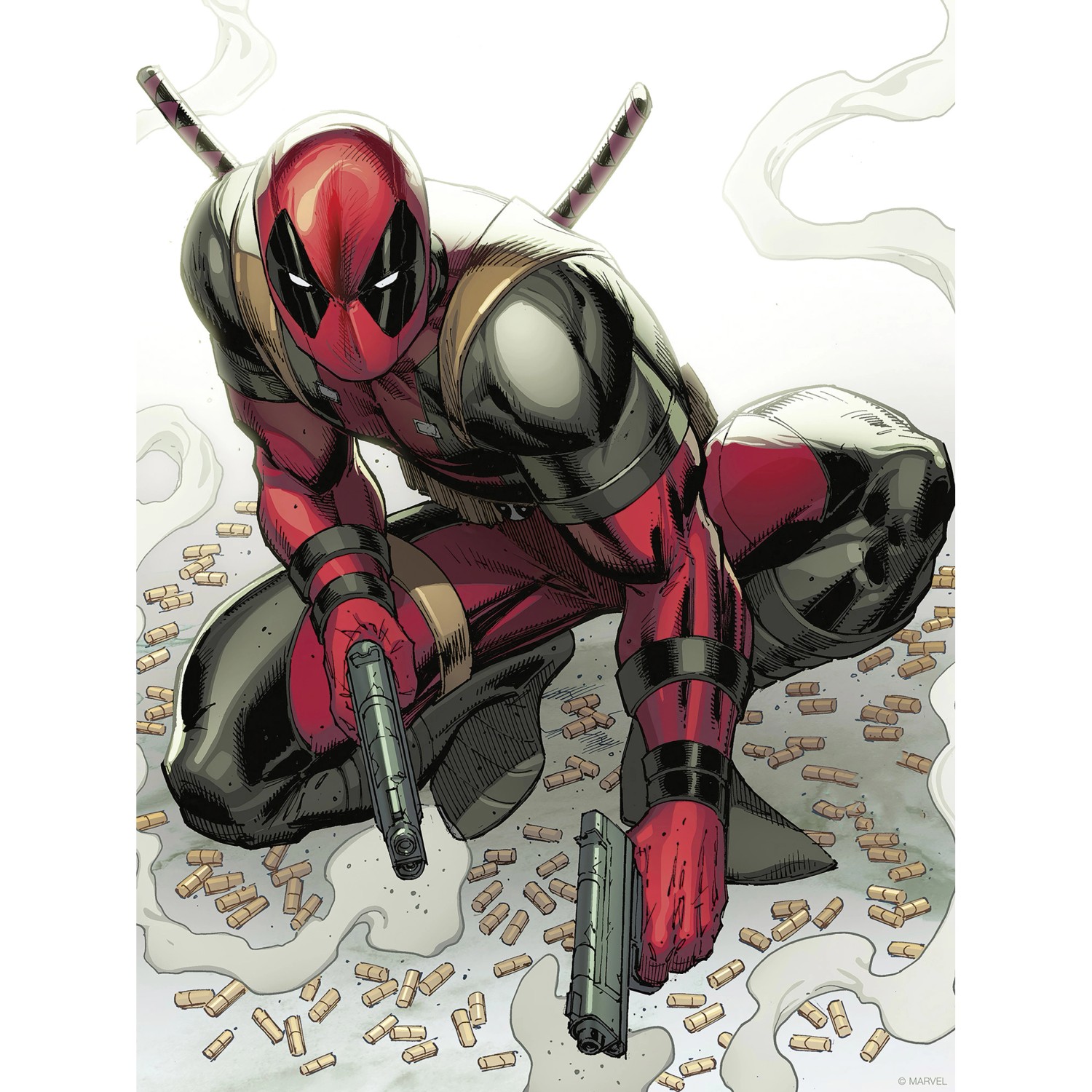 Komar Wandbild Marvel Deadpool Bullets 30 cm x 40 cm Rot günstig online kaufen