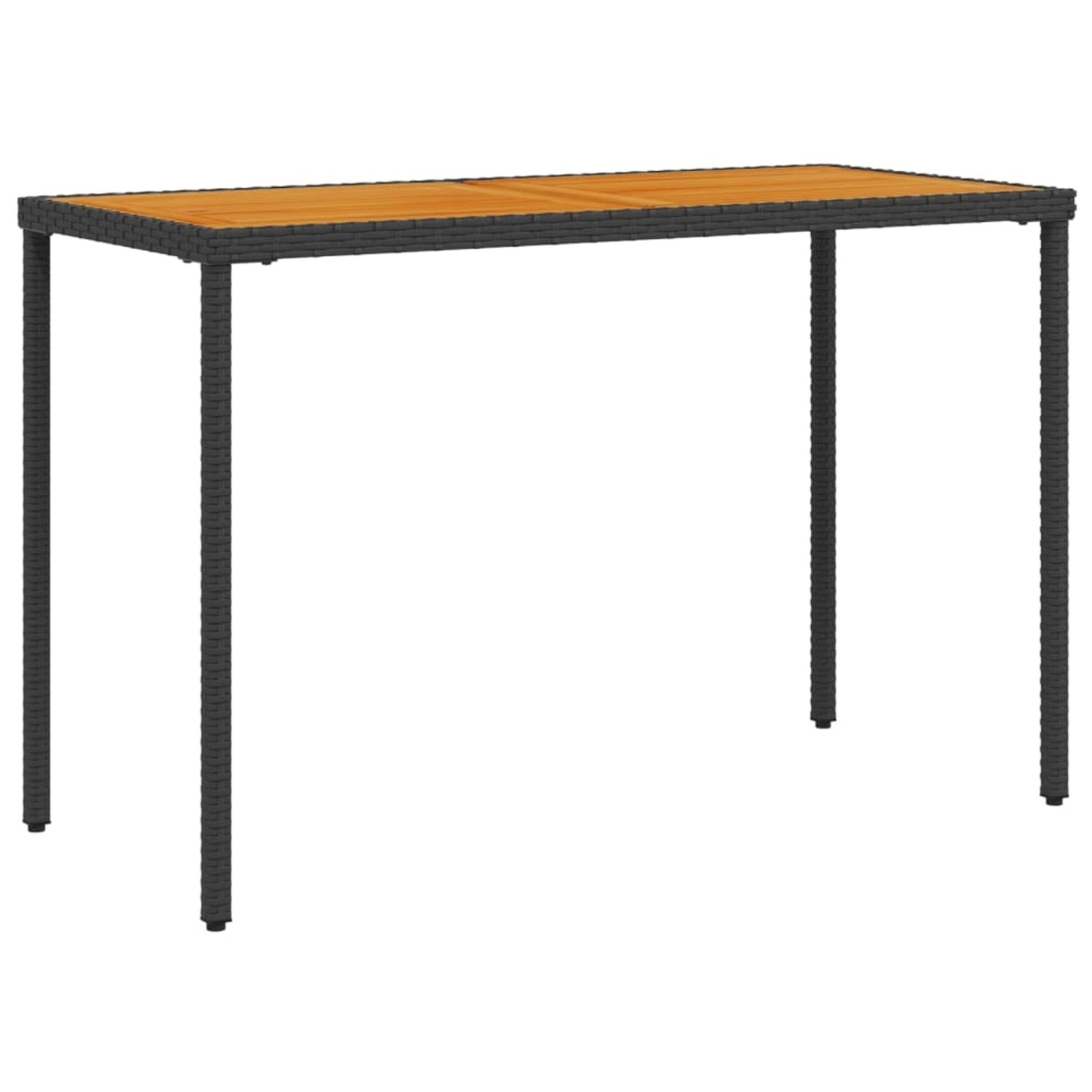 vidaXL Gartentisch mit Akazienholz-Platte 115x54x74 cm Poly Rattan 365077 günstig online kaufen