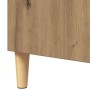 Detailaufnahme: Sideboard in Artisan-Eiche mit Holzfüßen.
