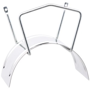 Wandschlauchhalter aus Chromstahl für Gartenschläuche, zur Wandmontage.