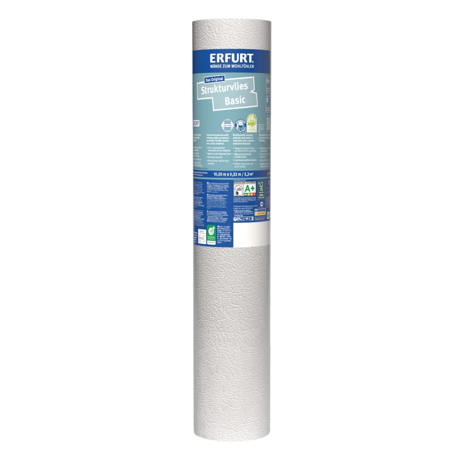Erfurt Strukturvlies Basic 409 Weiß 10,05 m x 0,53 m günstig online kaufen