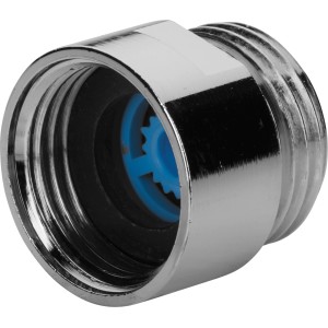 Verchromte Neoperl® Duschverschraubung 1/2 Zoll zur Wassersparung im Bad.