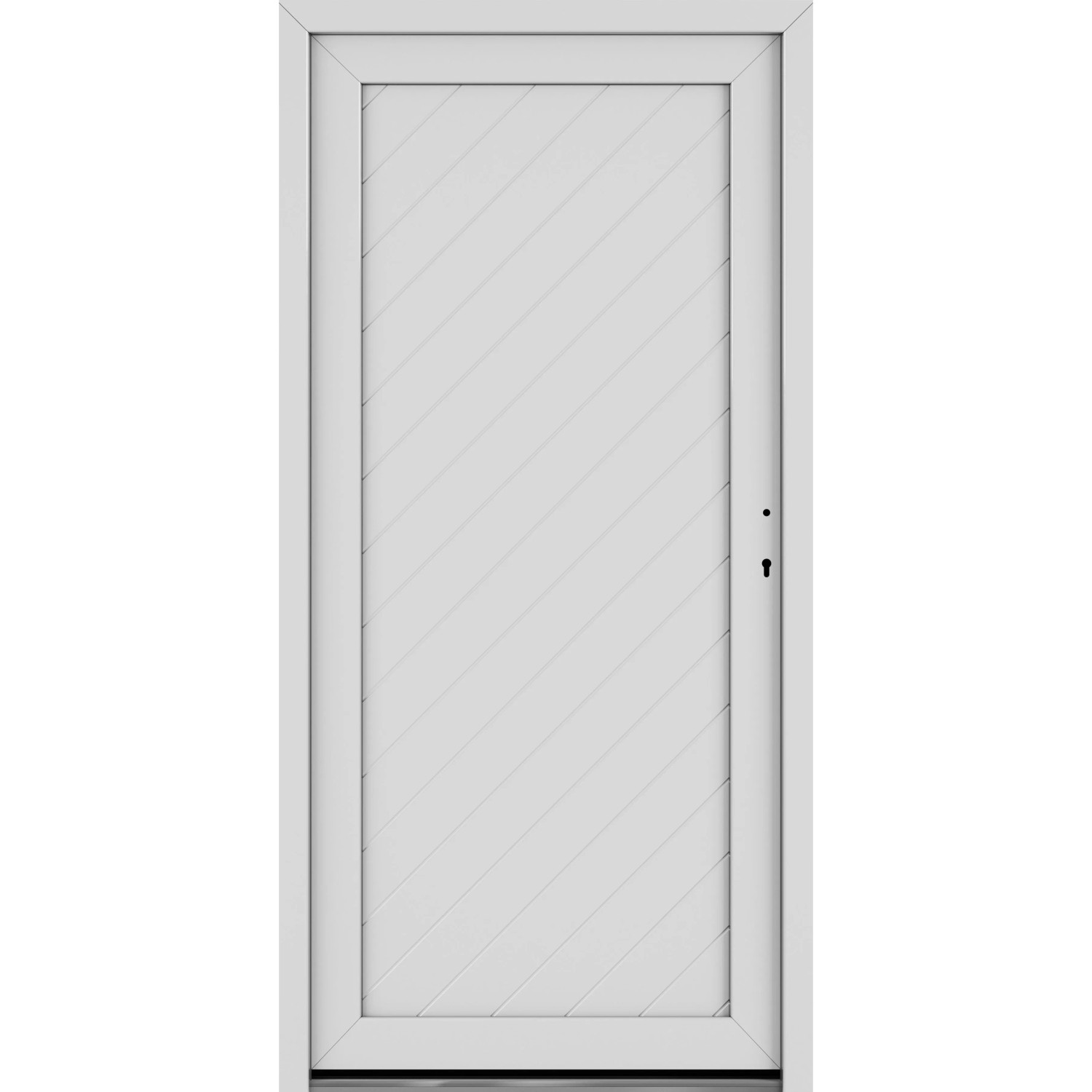 Roro Nebeneingangstür OKE 1153 Kunststoff 5FA Weiß 98 cm x 198 cm DIN R