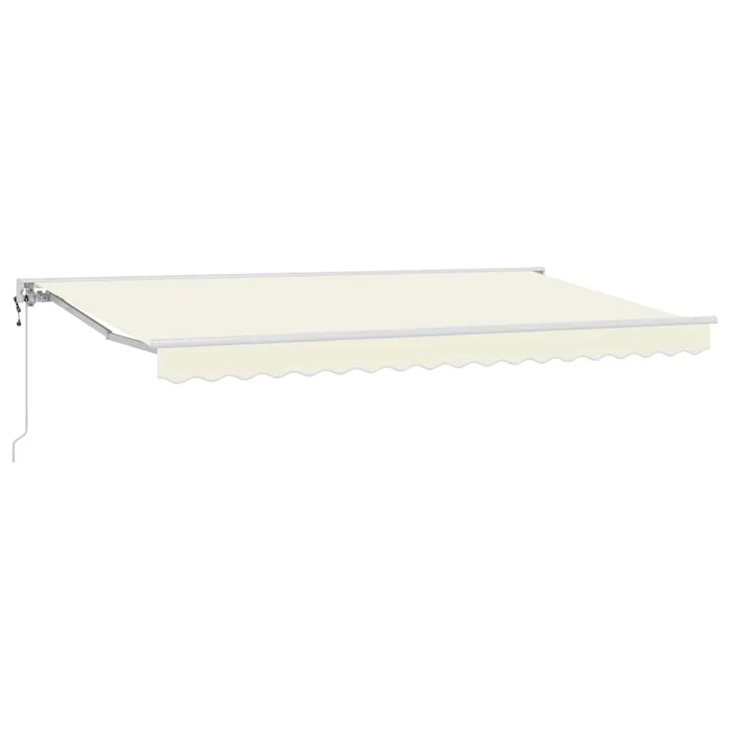 vidaXL Einziehbare Markise Creme 350 x 200 cm Polyester und Metall 3329626