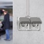 Merten AQUASTAR Doppel-Steckdose für Feuchträume, waagerecht angeordnet.