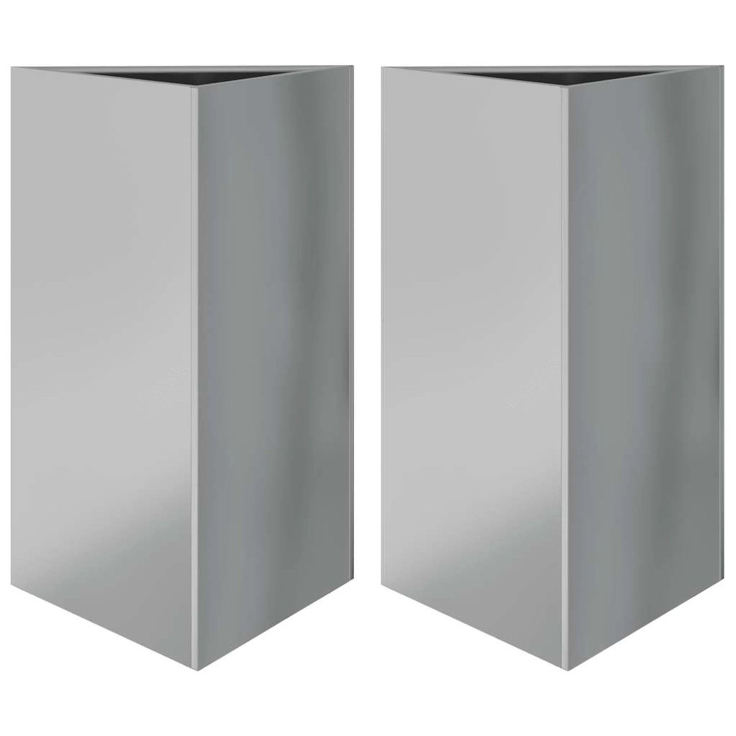 vidaXL Pflanzkübel 2 Stk Dreieckig 50x43x75 cm Verzinkter Stahl 851182 günstig online kaufen