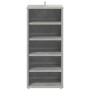 vidaXL Schuhschrank, Betongrau, Holzwerkstoff, mit 5 Fächern. Schuhkommode für Flur oder Schlafzimmer.