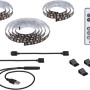 Paulmann EntertainLED USB-LED-Streifen für 65-Zoll-Fernseher, mit Fernbedienung und Zubehör.
