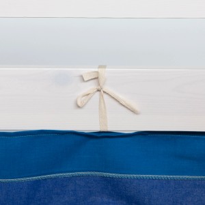 Homestyle4u Bettumrandung Blau für Kinderhochbett 1518