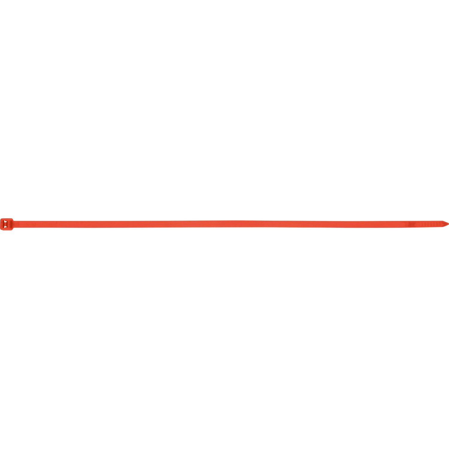 Roter Kabelbinder, 300 mm lang, zur flexiblen Befestigung von Kabeln und Gegenständen.