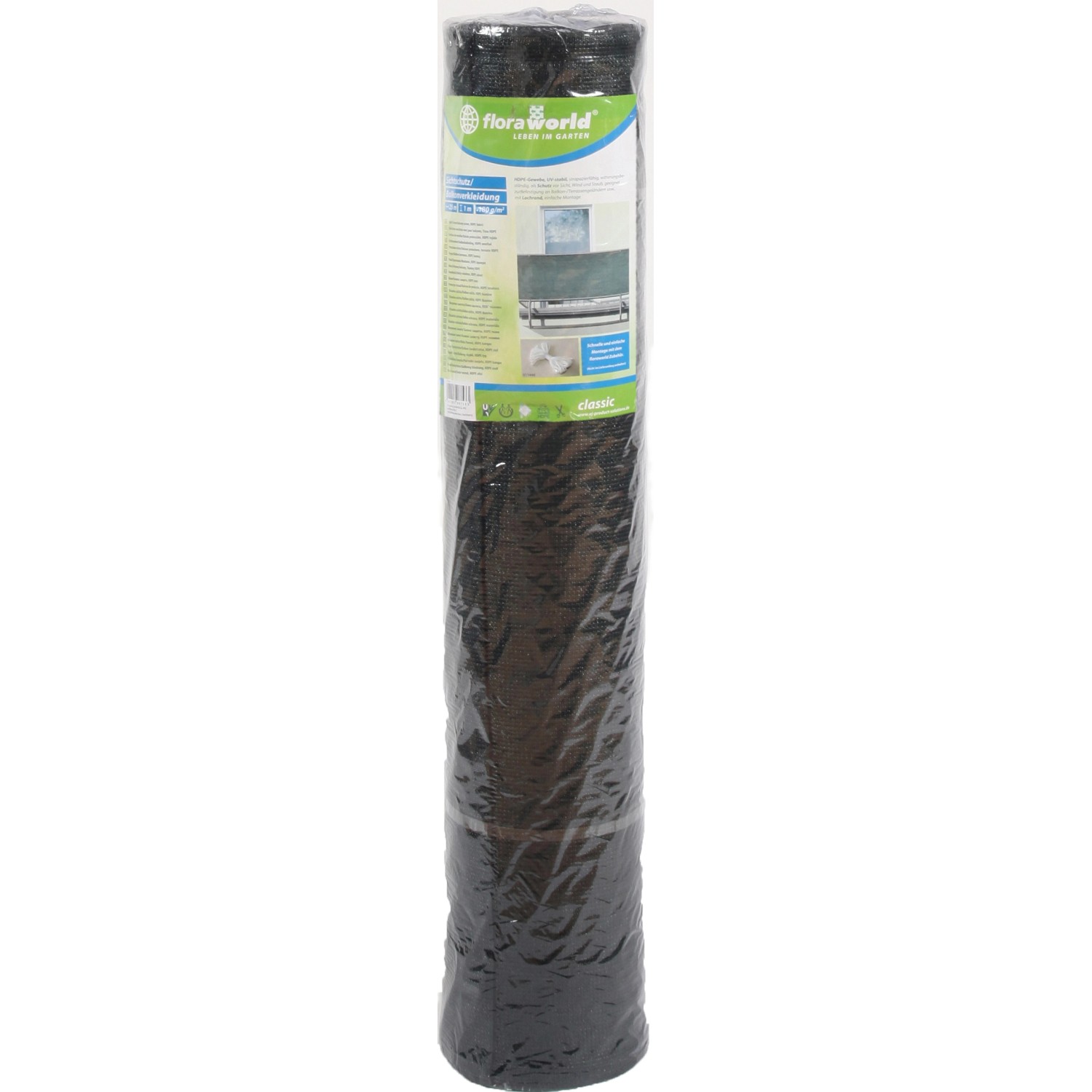 HDPE-Sichtschutzmatte Grün 100 cm x 2.500 cm günstig online kaufen