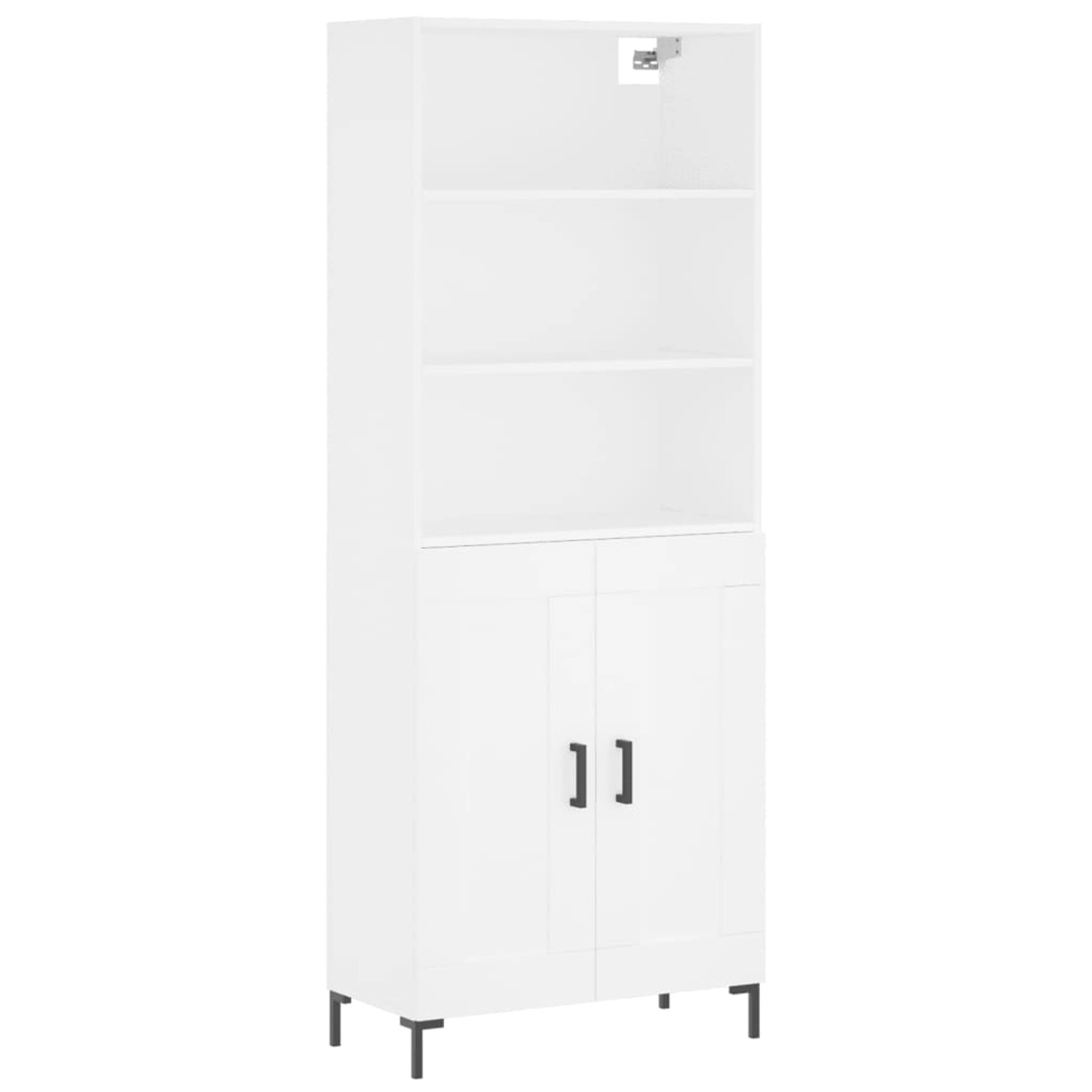 vidaXL Highboard Weiß 69,5x34x180 cm Holzwerkstoff 3189957