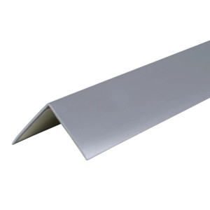Graues selbstklebendes Dalsys PVC Winkelprofil 100x30x30mm für robusten Kantenschutz an Ecken.