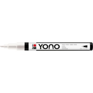 Marabu Yono Acrylmarker, 0,5-1,5 mm, weiße Farbe. Ideal für Künstlerbedarf.