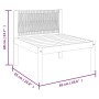 vidaXL Gartenlounge-Sofa aus Akazienholz mit Seilrückenlehne, Teil eines Lounge-Sets.