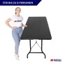 CHEFGASTRO Klapptisch 180cm, Gartentisch für 8 Personen, wetterfest, Holzoptik Schwarz.