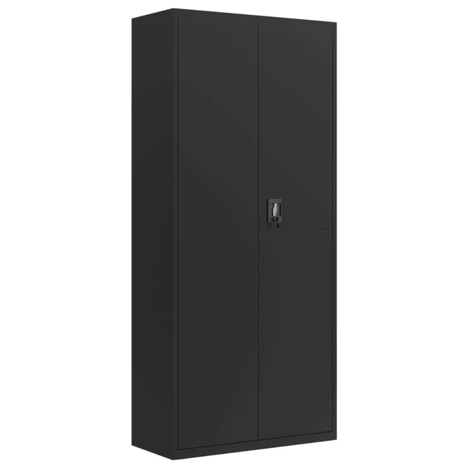 vidaXL Aktenschrank Schwarz 90x40x200 cm Stahl 339762