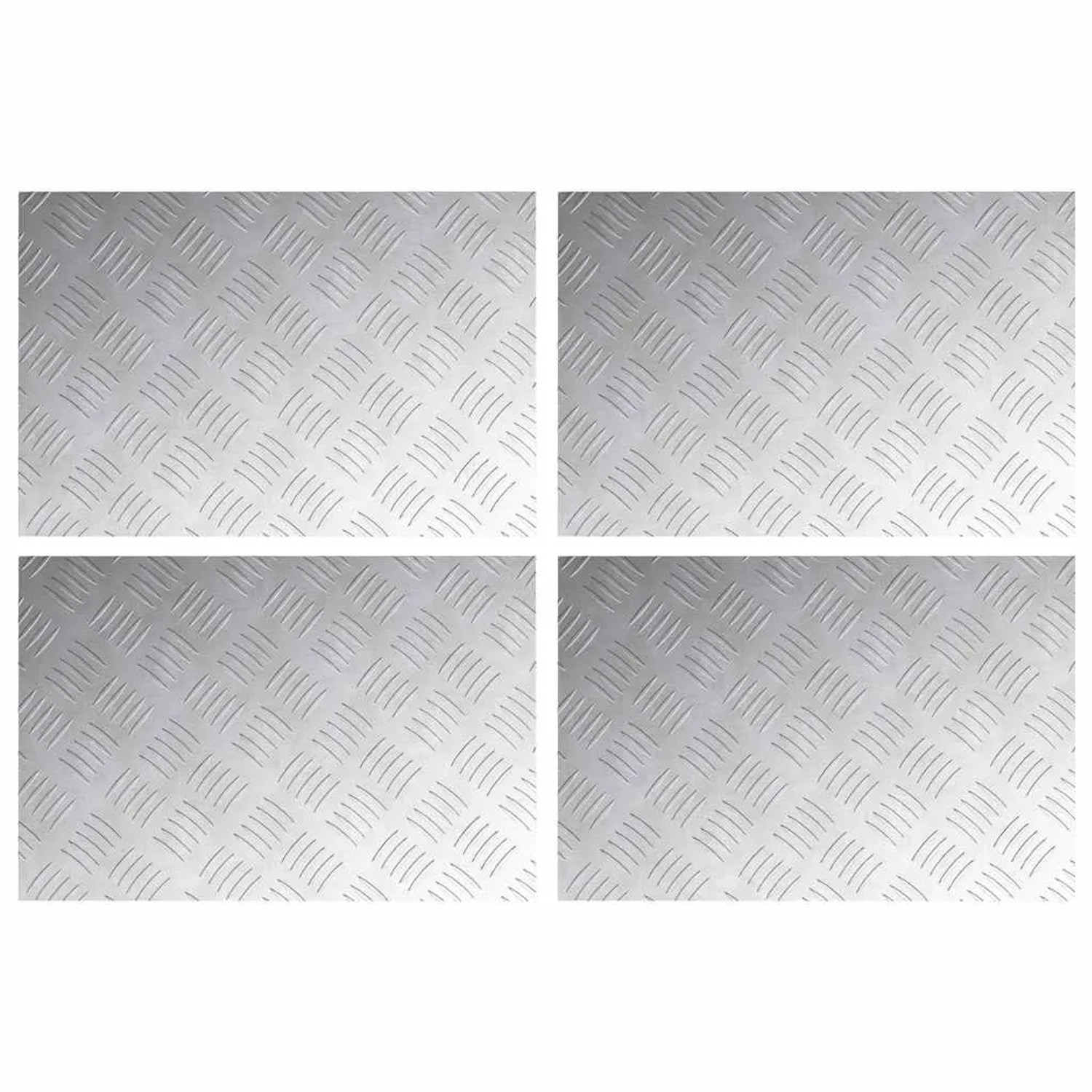 vidaXL Rautenscheiben 4 Stk Silber 60 x 40 cm Aluminium 4104324